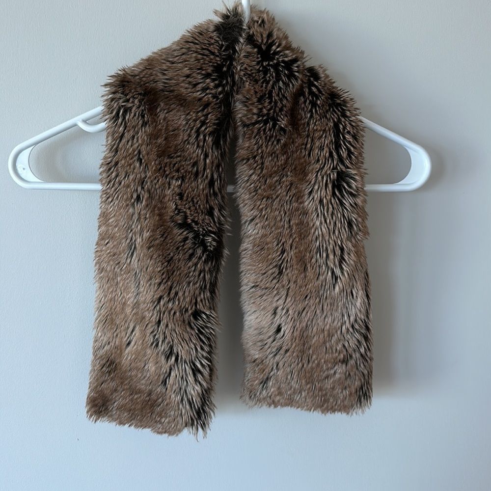 faux fur collar scarf